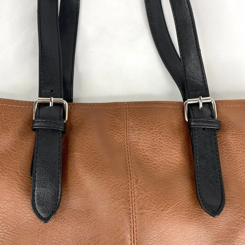 Roots 73 Brown Laptop Tote Bag Purse